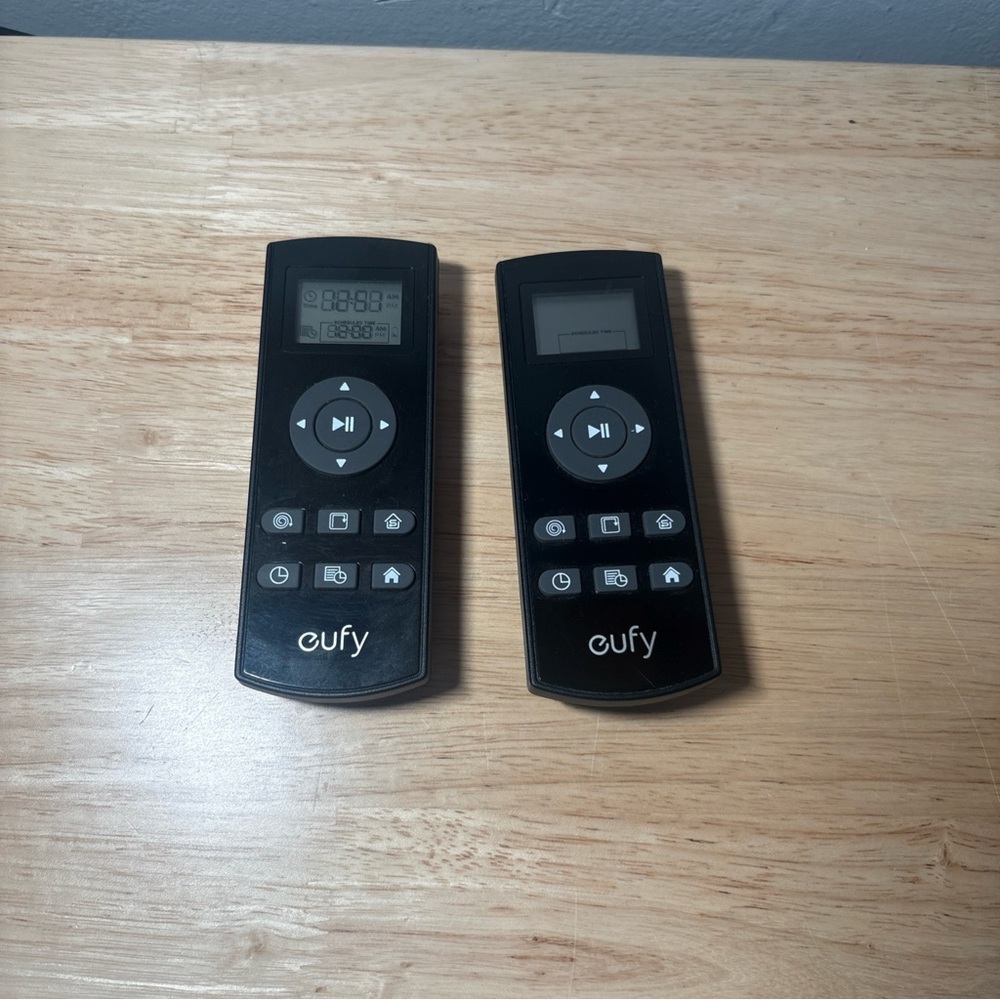(2) OEM Eufy TYX-568 Robovac Remote Control, Black - Digital LCD